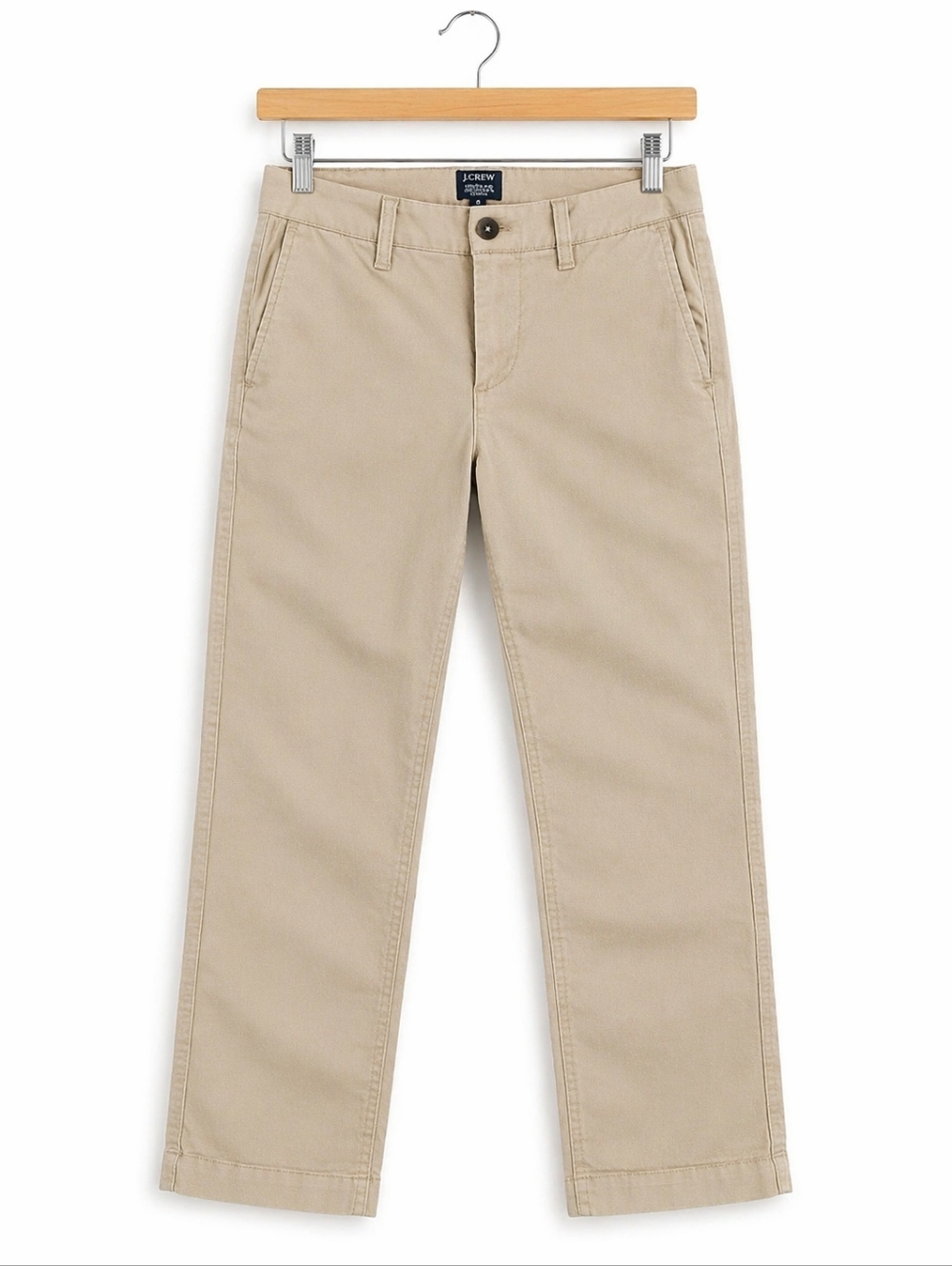 J. Crew Straight Chinos in Khaki Tan